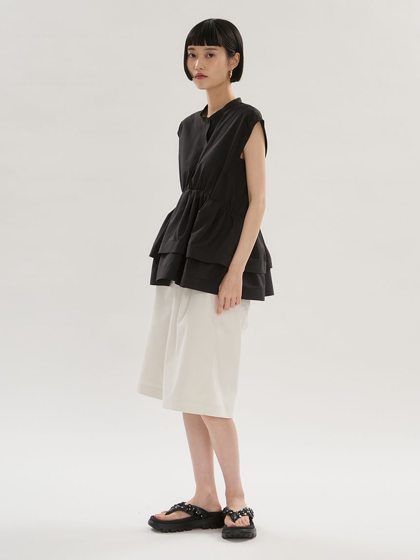emmi atelier「ノースリーブペプラムブラウス」|シャツ・ブラウス|