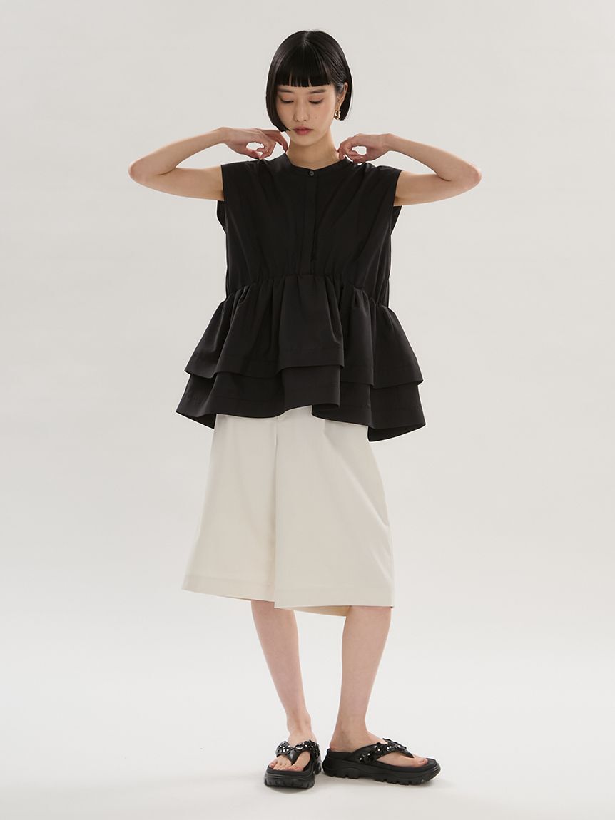 emmi atelier「ノースリーブペプラムブラウス」|シャツ・ブラウス|