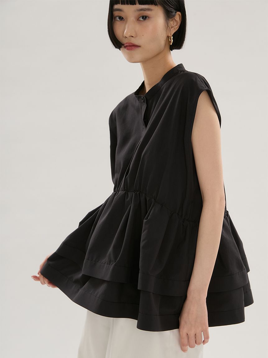 emmi atelier「ノースリーブペプラムブラウス」|シャツ・ブラウス|
