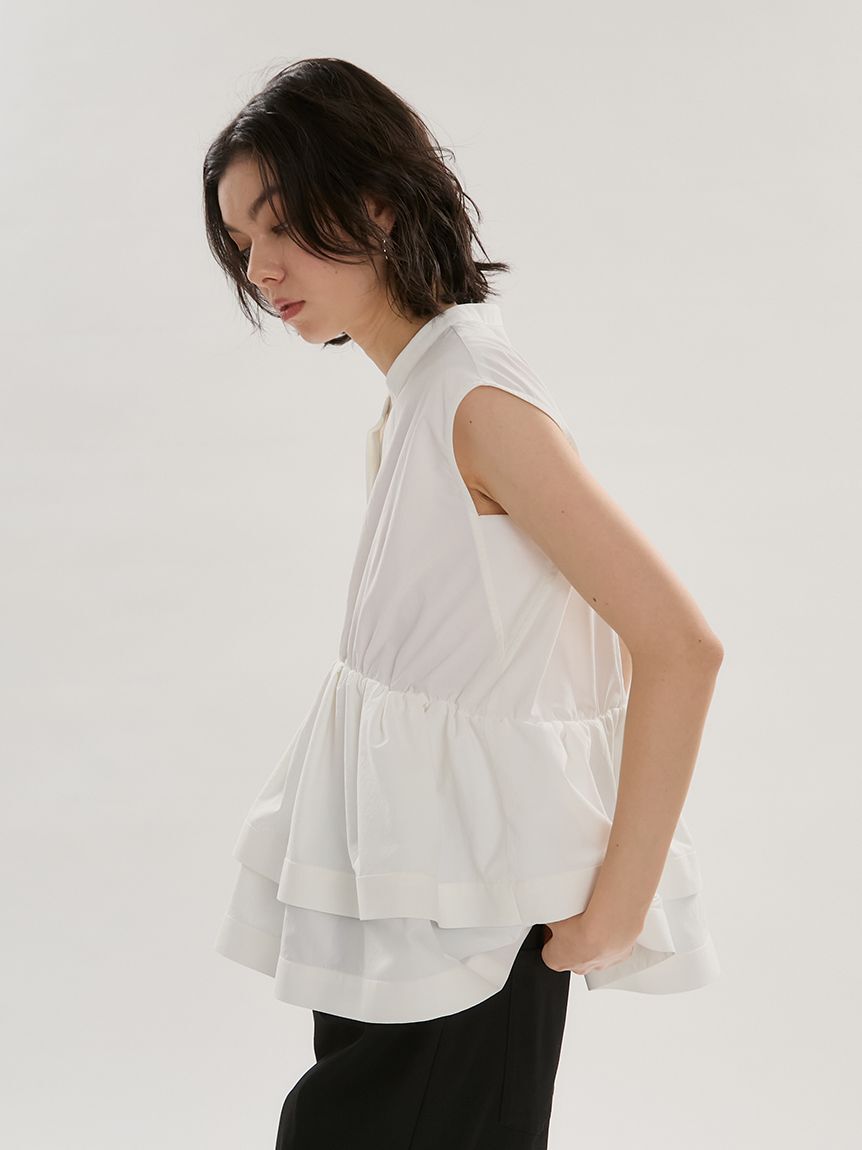 emmi atelier「ノースリーブペプラムブラウス」|シャツ・ブラウス|