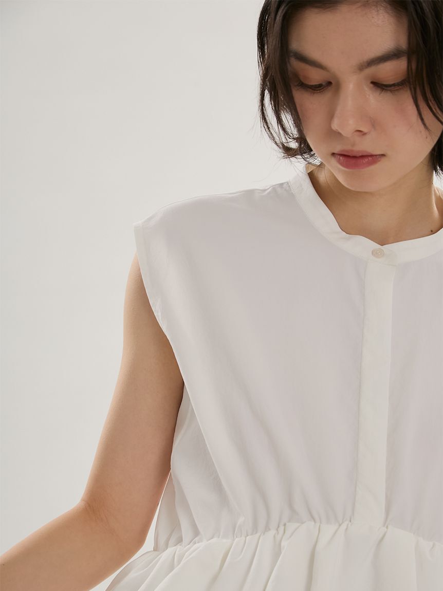 emmi atelier「ノースリーブペプラムブラウス」|シャツ・ブラウス|