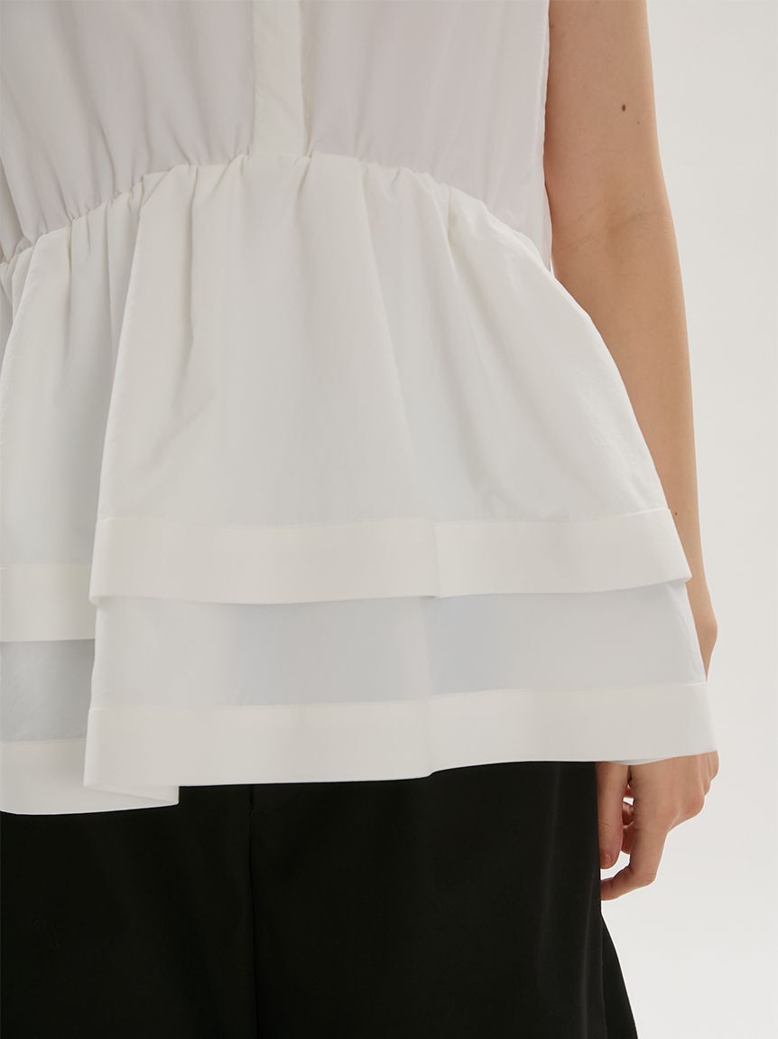 emmi atelier「ノースリーブペプラムブラウス」|シャツ・ブラウス|