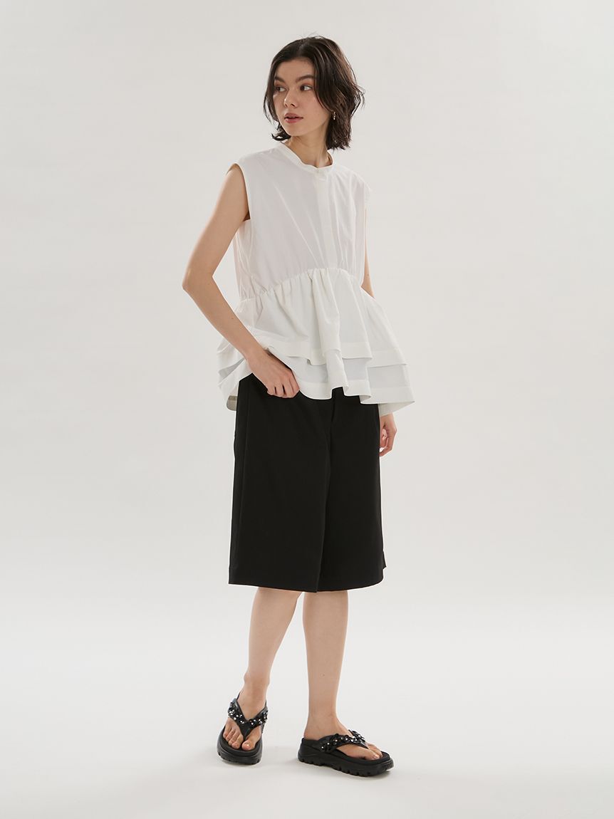 emmi atelier「ノースリーブペプラムブラウス」|シャツ・ブラウス|