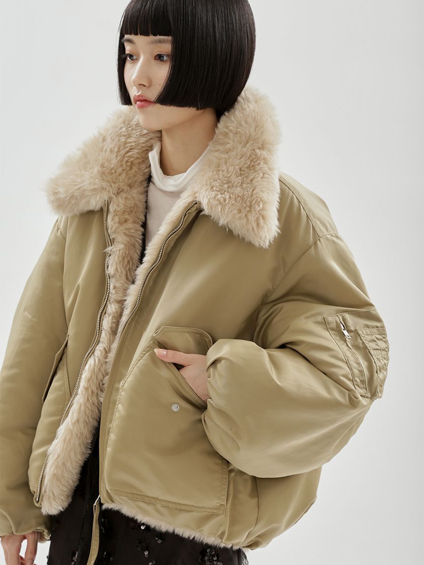 emmi atelier「リバーシブルボンバーブルゾン」|ブルゾン・スタジャン|