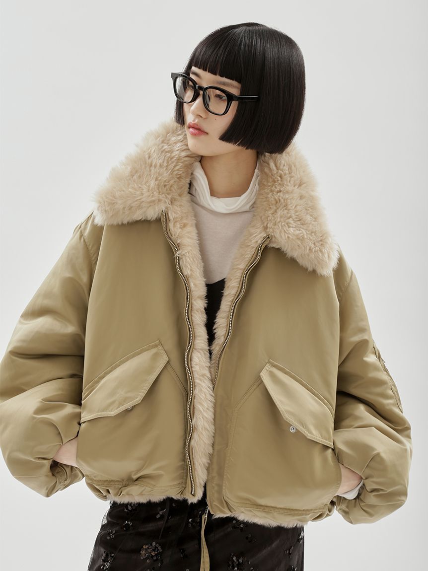 emmi atelier「リバーシブルボンバーブルゾン」|ブルゾン・スタジャン|