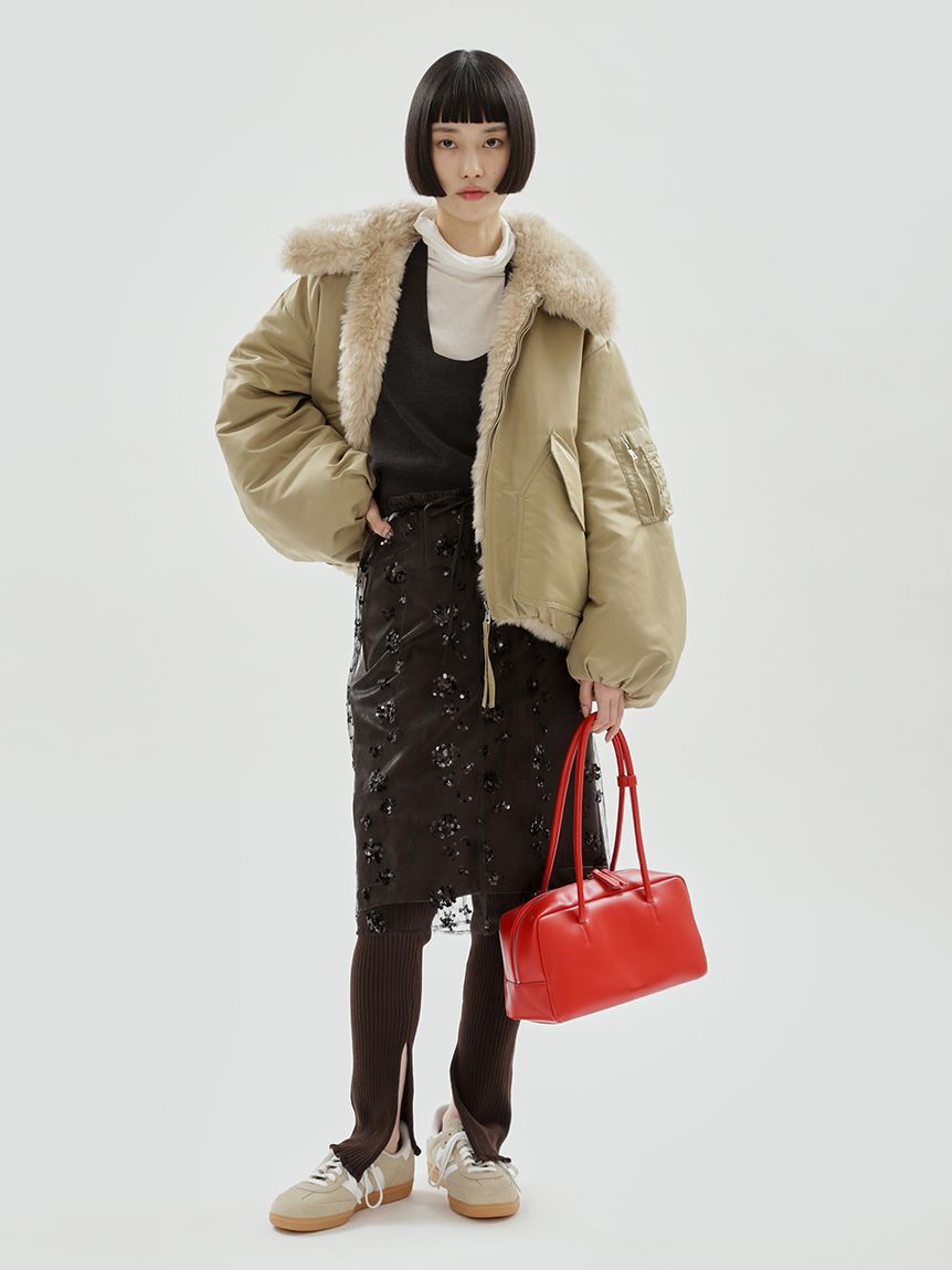 emmi atelier「リバーシブルボンバーブルゾン」|ブルゾン・スタジャン|