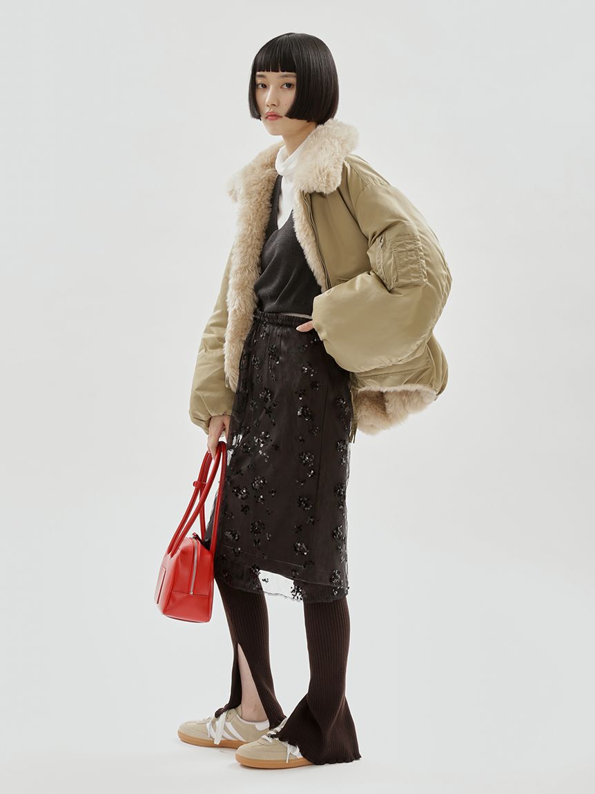 emmi atelier「リバーシブルボンバーブルゾン」|ブルゾン・スタジャン|