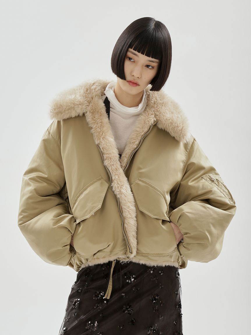 emmi atelier「リバーシブルボンバーブルゾン」|ブルゾン・スタジャン|
