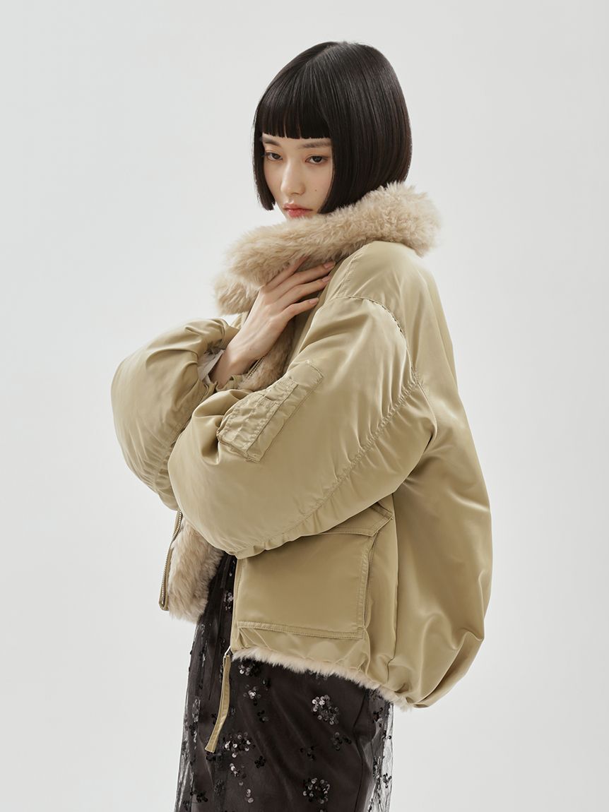 emmi atelier「リバーシブルボンバーブルゾン」|ブルゾン・スタジャン|