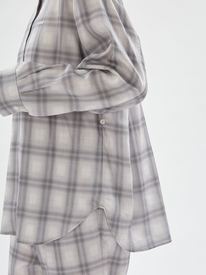 emmi atelier「マルチwayオーバーサイズチェックシャツ【セットアップ対応】」|シャツ・ブラウス|