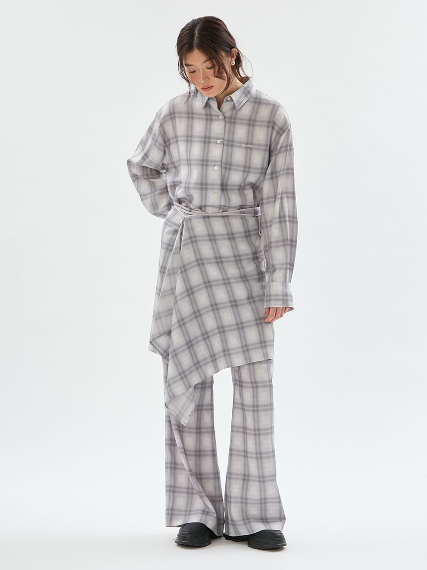 emmi atelier「マルチwayオーバーサイズチェックシャツ【セットアップ対応】」|シャツ・ブラウス|