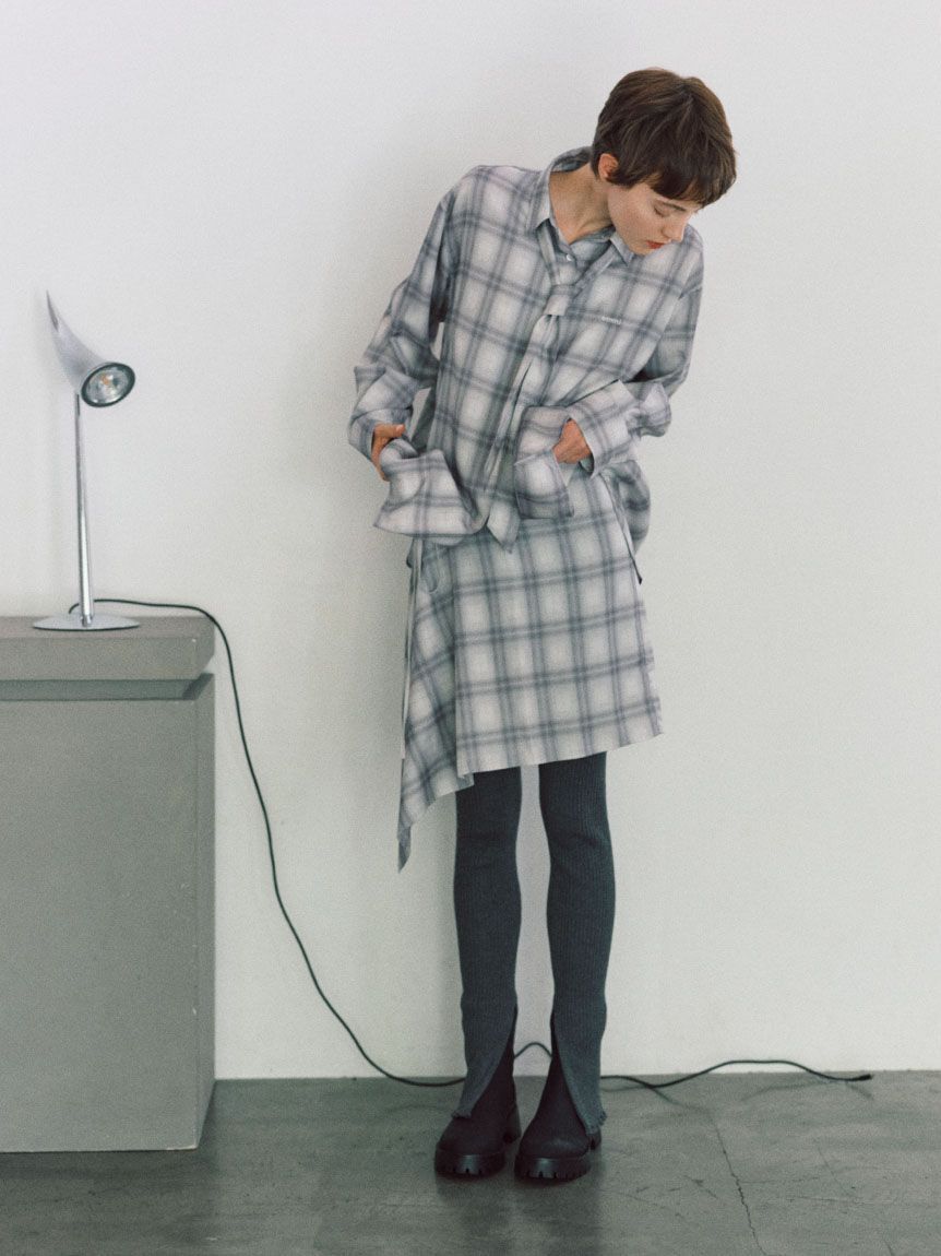 emmi atelier「マルチwayオーバーサイズチェックシャツ【セットアップ対応】」|シャツ・ブラウス|