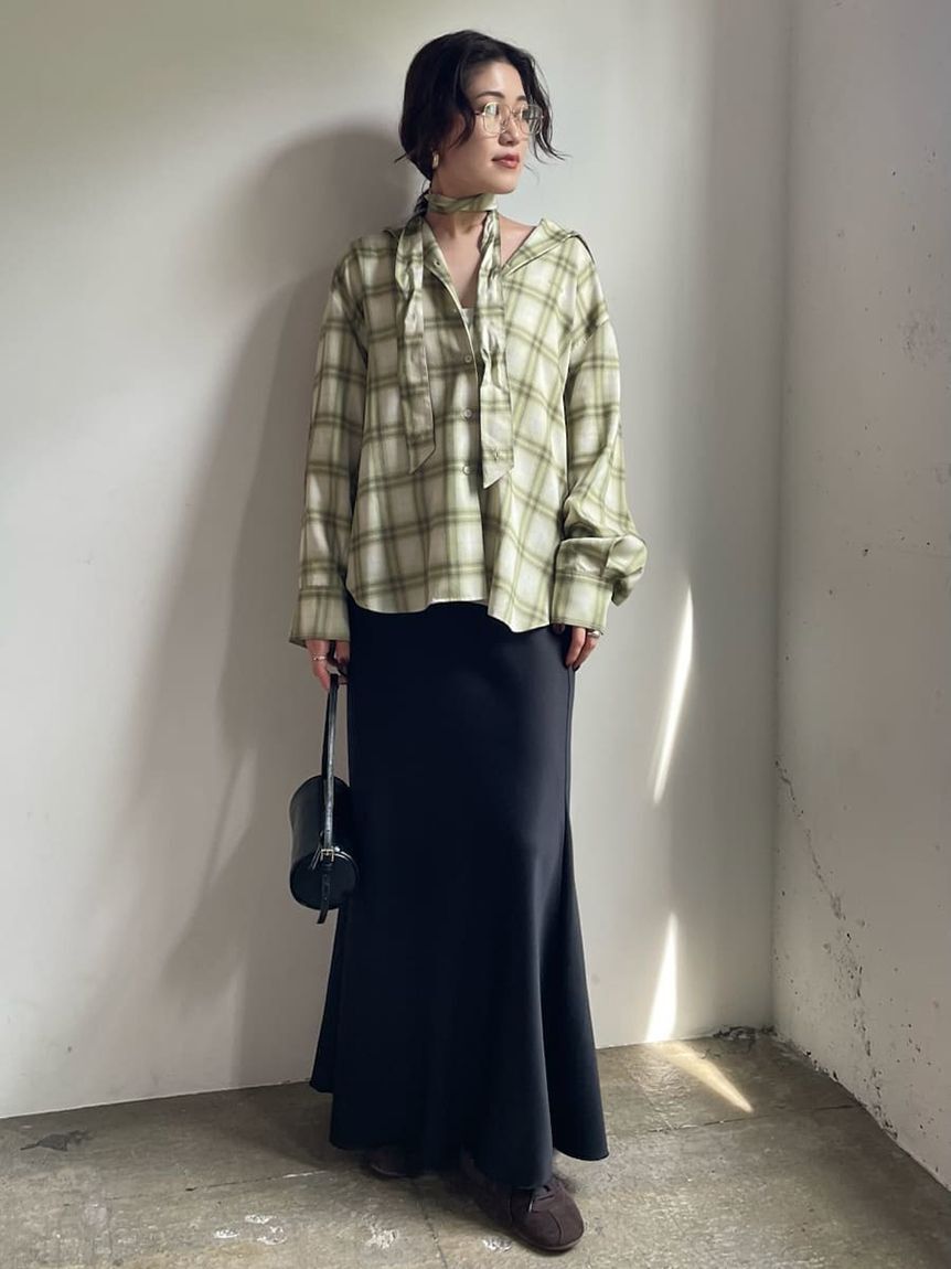 emmi atelier「マルチwayオーバーサイズチェックシャツ【セットアップ対応】」|シャツ・ブラウス|