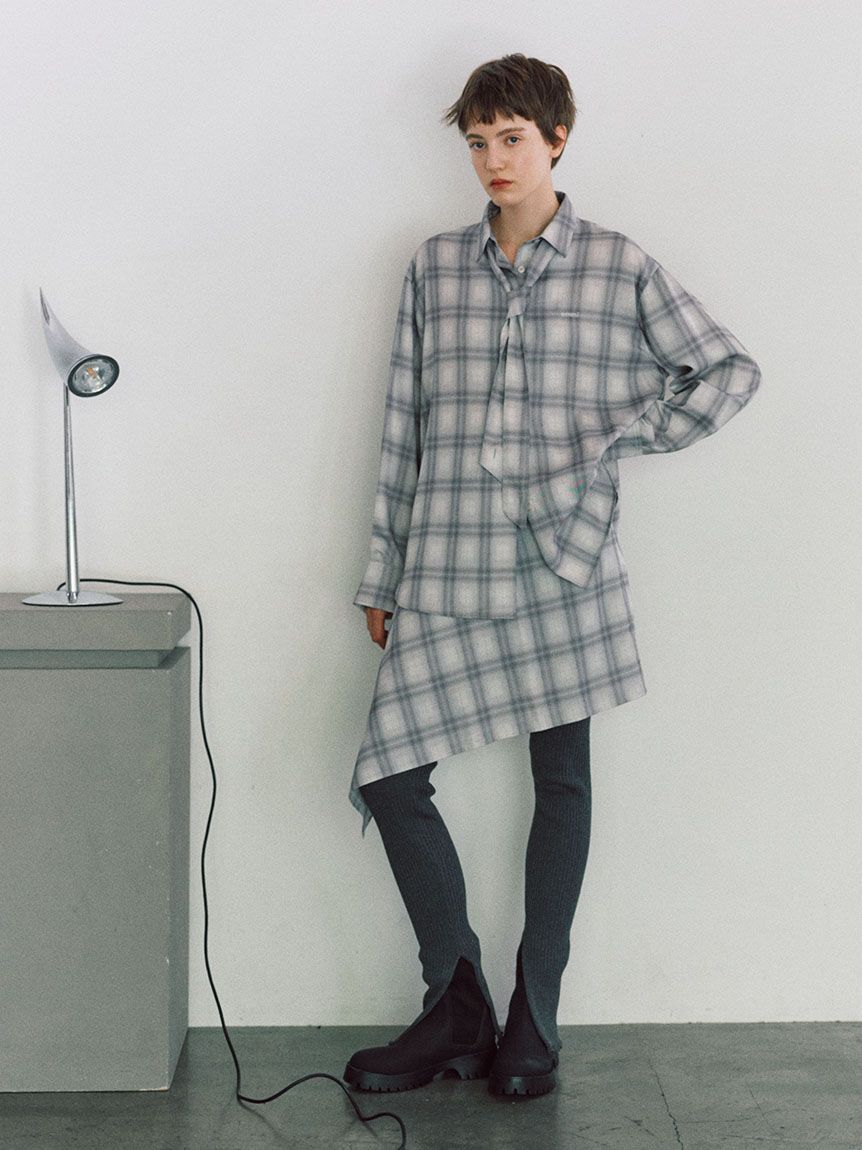 emmi atelier「マルチwayオーバーサイズチェックシャツ【セットアップ対応】」|シャツ・ブラウス|