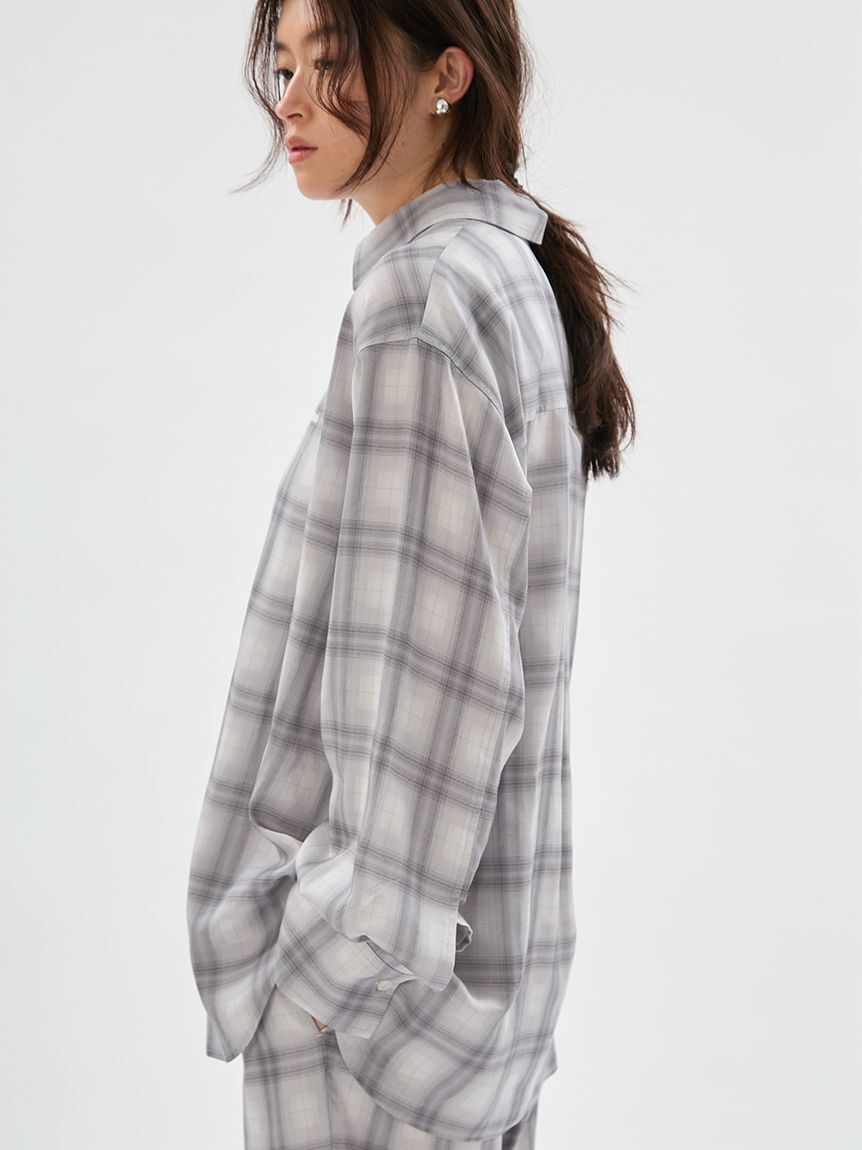 emmi atelier「マルチwayオーバーサイズチェックシャツ【セットアップ対応】」|シャツ・ブラウス|