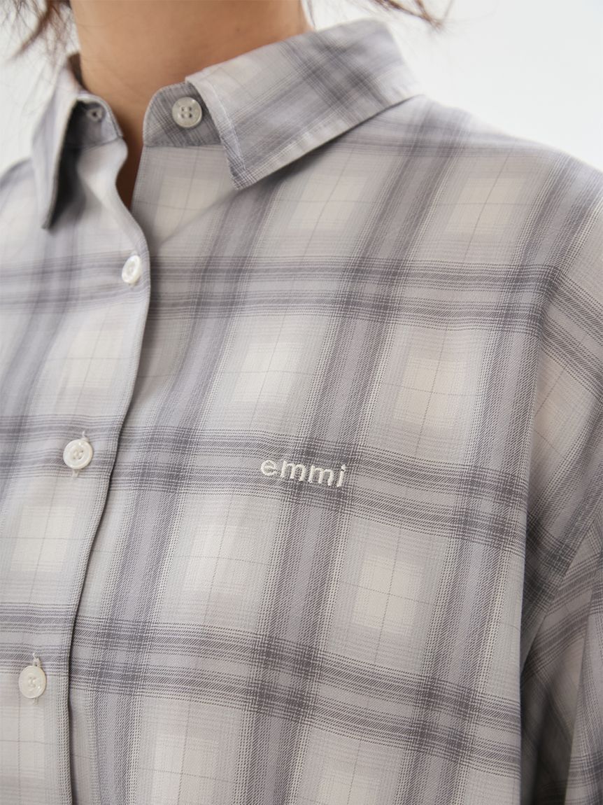 emmi atelier「マルチwayオーバーサイズチェックシャツ【セットアップ対応】」|シャツ・ブラウス|