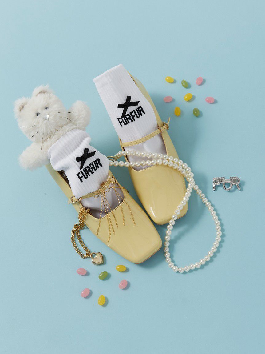 FURFUR「【限定カラー】リボンロゴソックス」|ソックス|WHT