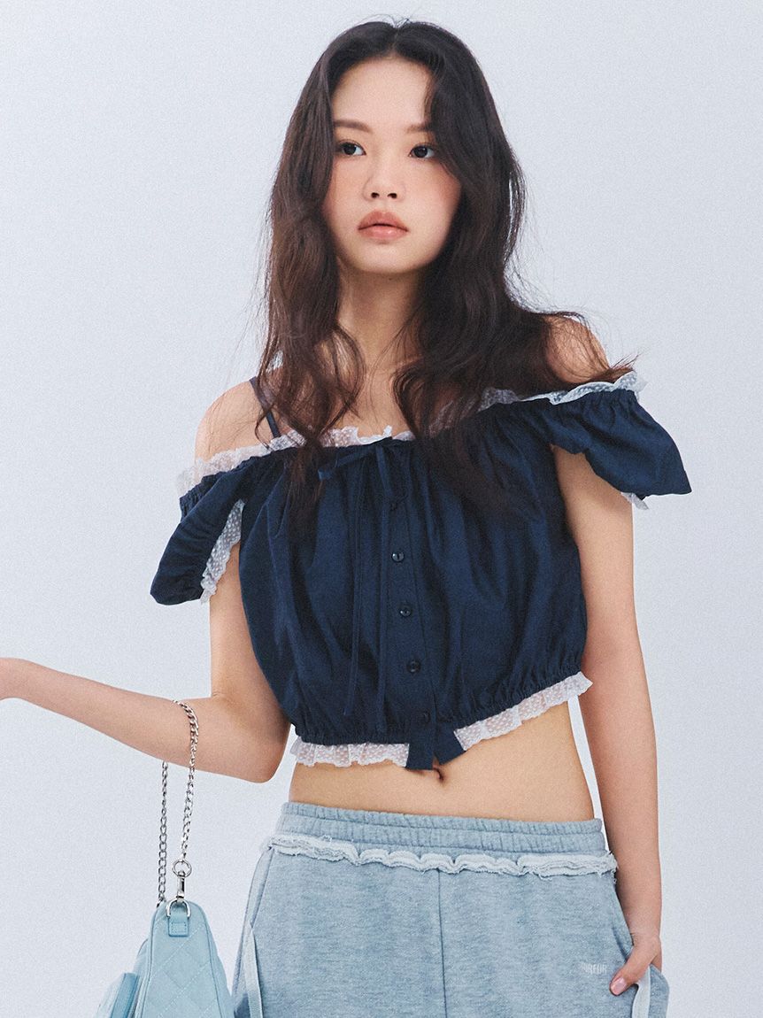 FURFUR「【WEB限定カラー】パフスリーブギャザーブラウス」|シャツ・ブラウス|