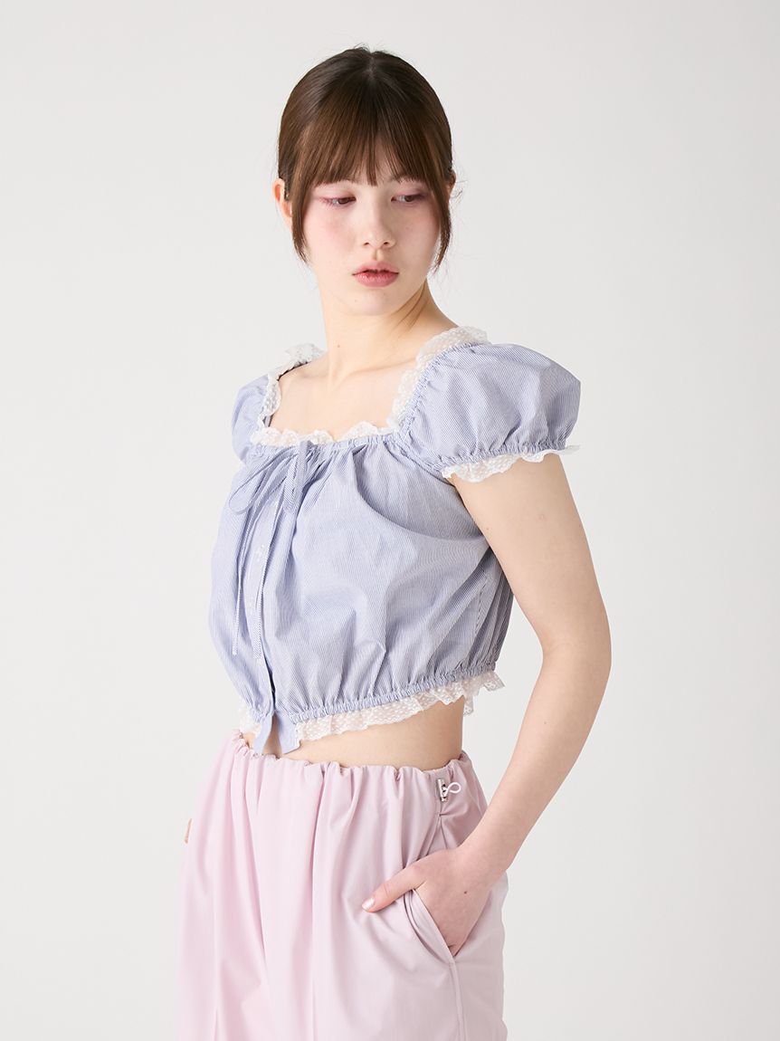 FURFUR「【WEB限定カラー】パフスリーブギャザーブラウス」|シャツ・ブラウス|