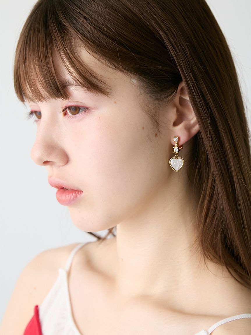 FURFUR「シェルハートイヤリング」|イヤリング|