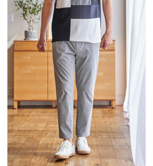 ikka「【雑誌MonoMax5月号掲載】GOKU楽パンツ EASY STRETCH 冷感アンクル「小泉孝太郎さん着用モデル」」|スラックス|