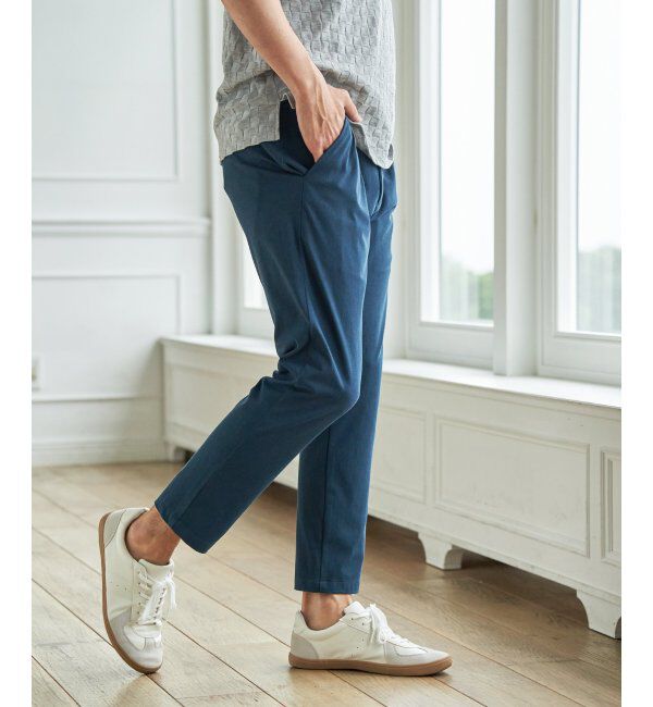 ikka「【雑誌MonoMax5月号掲載】GOKU楽パンツ EASY STRETCH 冷感アンクル「小泉孝太郎さん着用モデル」」|スラックス|