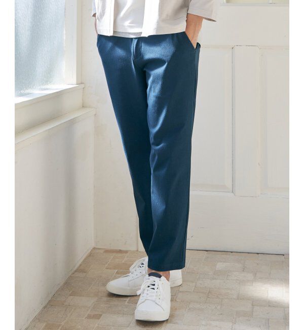ikka「【雑誌MonoMax5月号掲載】GOKU楽パンツ EASY STRETCH 冷感アンクル「小泉孝太郎さん着用モデル」」|スラックス|