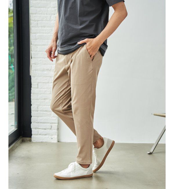 ikka「【雑誌MonoMax5月号掲載】GOKU楽パンツ EASY STRETCH 冷感アンクル「小泉孝太郎さん着用モデル」」|スラックス|