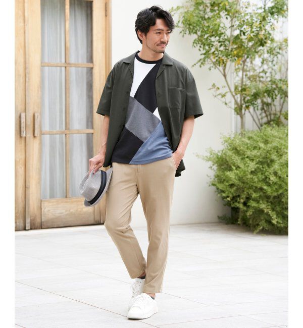 ikka「【雑誌MonoMax5月号掲載】GOKU楽パンツ EASY STRETCH 冷感アンクル「小泉孝太郎さん着用モデル」」|スラックス|