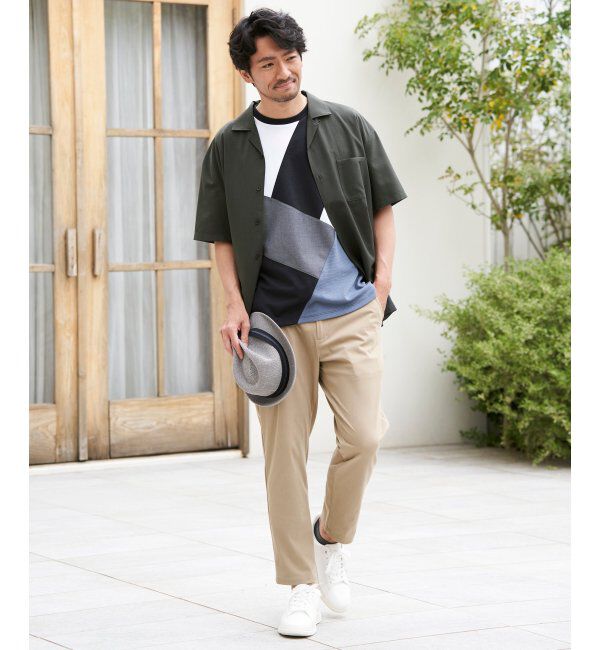 ikka「【雑誌MonoMax5月号掲載】GOKU楽パンツ EASY STRETCH 冷感アンクル「小泉孝太郎さん着用モデル」」|スラックス|
