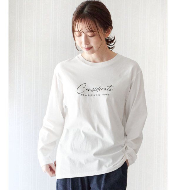ikka「ロゴフォトプリントロンＴ」|Tシャツ・カットソー|ホワイト