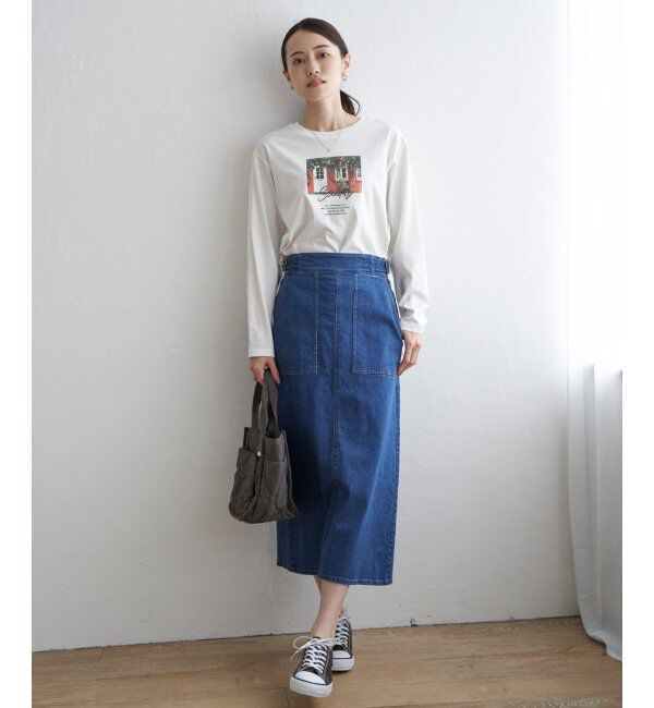 ikka「ロゴフォトプリントロンＴ」|Tシャツ・カットソー|