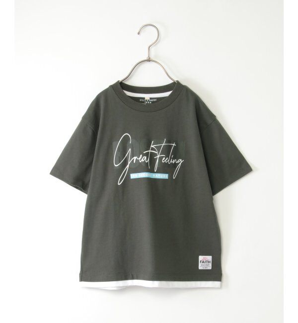 ikka kids「裾レイヤープリントアソートTシャツ（120~160cm）」|Tシャツ・カットソー|