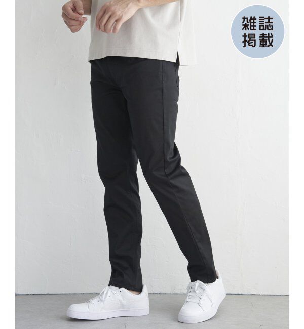 ikka「【雑誌MonoMax5月号掲載】接触冷感イージー5Pパンツ」|その他|ブラック