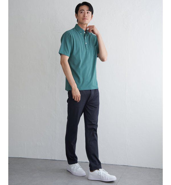 IKKA LOUNGE「【吸水速乾／イージーケア】ボタンダウンポロシャツ」|Tシャツ・カットソー|