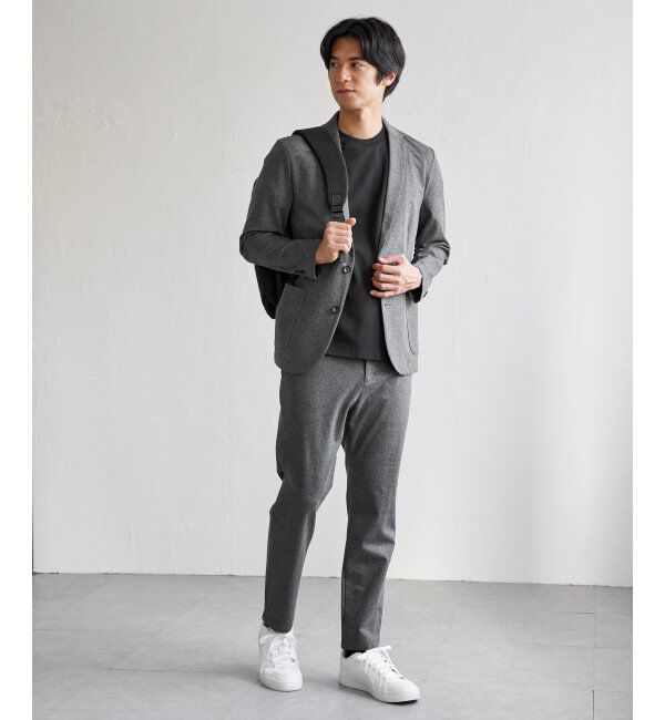IKKA LOUNGE「【雑誌MonoMax4月号掲載】GOKU楽ワークポンチイージーパンツ「小泉孝太郎さん着用モデル」」|スラックス|