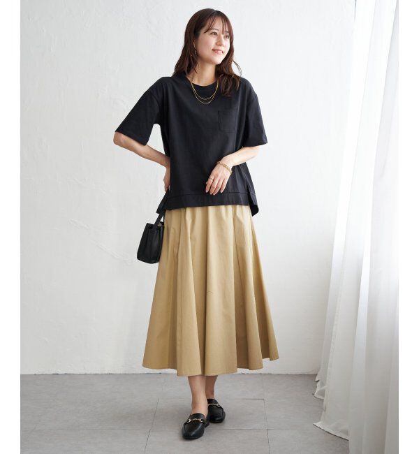 ikka「冷感コットン半袖ポケットTシャツ」|Tシャツ・カットソー|