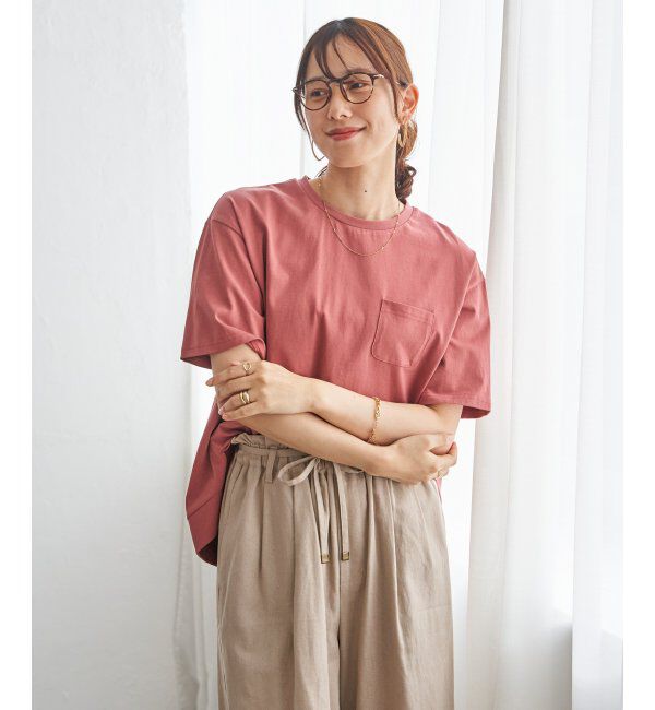 ikka「冷感コットン半袖ポケットTシャツ」|Tシャツ・カットソー|