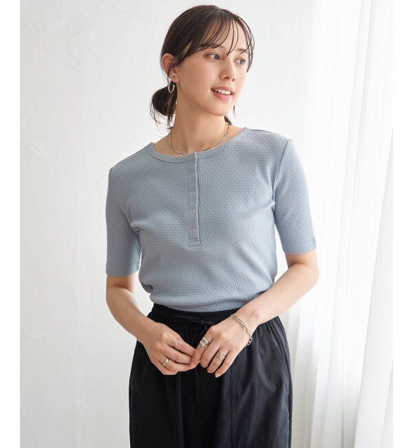 ikka「前後2WAYヘンリーネックプルオーバー」|Tシャツ・カットソー|