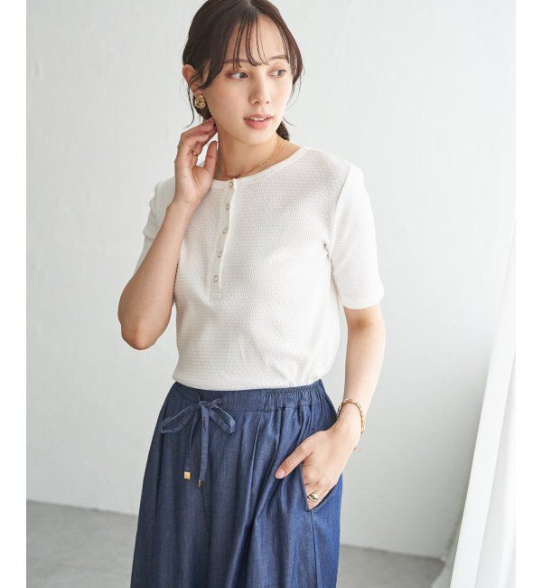 ikka「前後2WAYヘンリーネックプルオーバー」|Tシャツ・カットソー|
