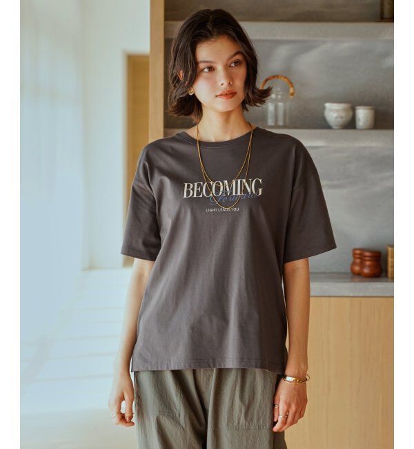 ikka「【接触冷感】ロゴフォトプリントTシャツ」|Tシャツ・カットソー|