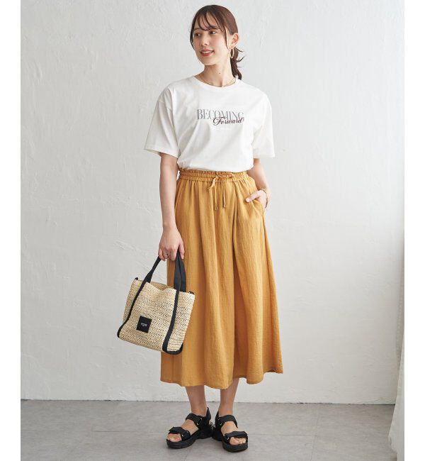 ikka「【接触冷感】ロゴフォトプリントTシャツ」|Tシャツ・カットソー|