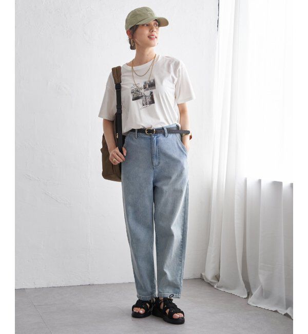 ikka「【接触冷感】ロゴフォトプリントTシャツ」|Tシャツ・カットソー|
