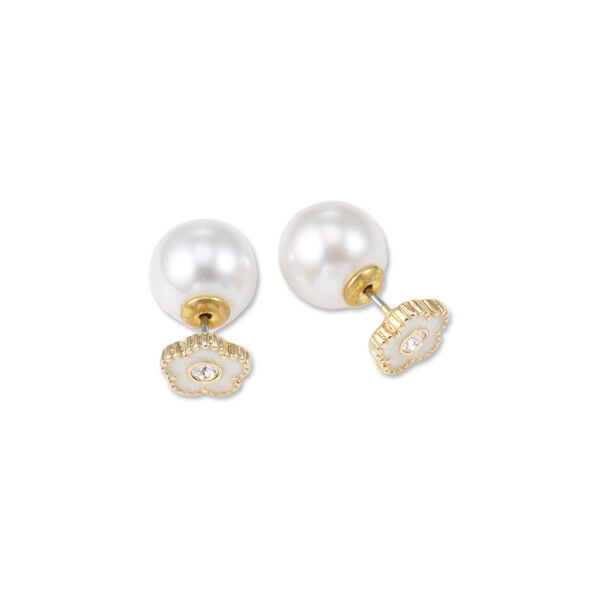MARY QUANT「ラメエポビジューデイジー ピアス」|ピアス|ゴールド