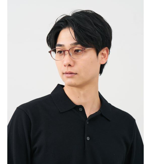  「ボストン型 メガネ | チタン 軽量 メタル コンビネーションフレーム TITANIUM (ビジネス) レンズ交換券付」|メガネ|
