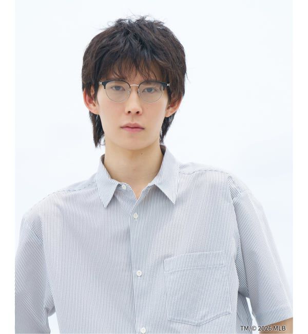  「Zoff | MLB ボストン型 サングラス | メタル カラーレンズ 太縁フレーム おしゃれ 紫外線対策 UVカット」|サングラス|