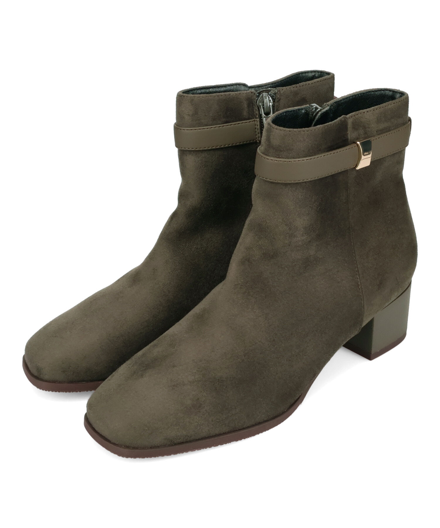 WA Oriental TRaffic「サイドベルトパーツ スエードブーツ /52404 厚手クッション」|ショートブーツ|KHAKI