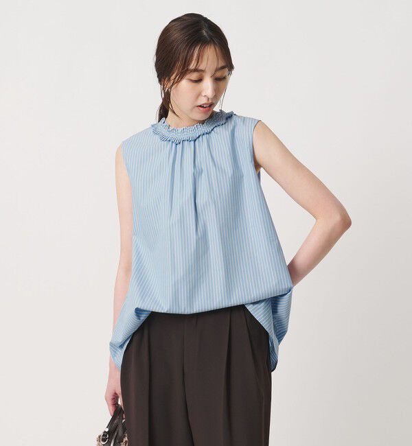 UNITED ARROWS「2WAY タックフリル ストライプ ノースリーブ ブラウス」|シャツ・ブラウス|その他7