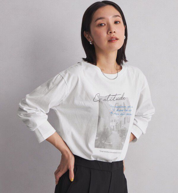UNITED ARROWS green label relaxing「【WEB限定】＜at ease＞フォトプリント ロングスリーブ Tシャツ」|Tシャツ・カットソー|その他1