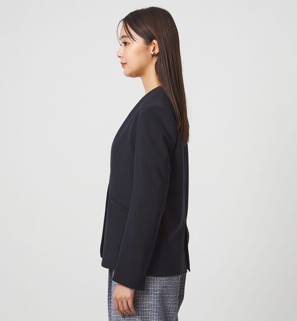 UNITED ARROWS green label relaxing「［size SHORTあり］パウドレ ノーラペル ジャケット ウォッシャブル ストレッチ」|ノーカラージャケット|